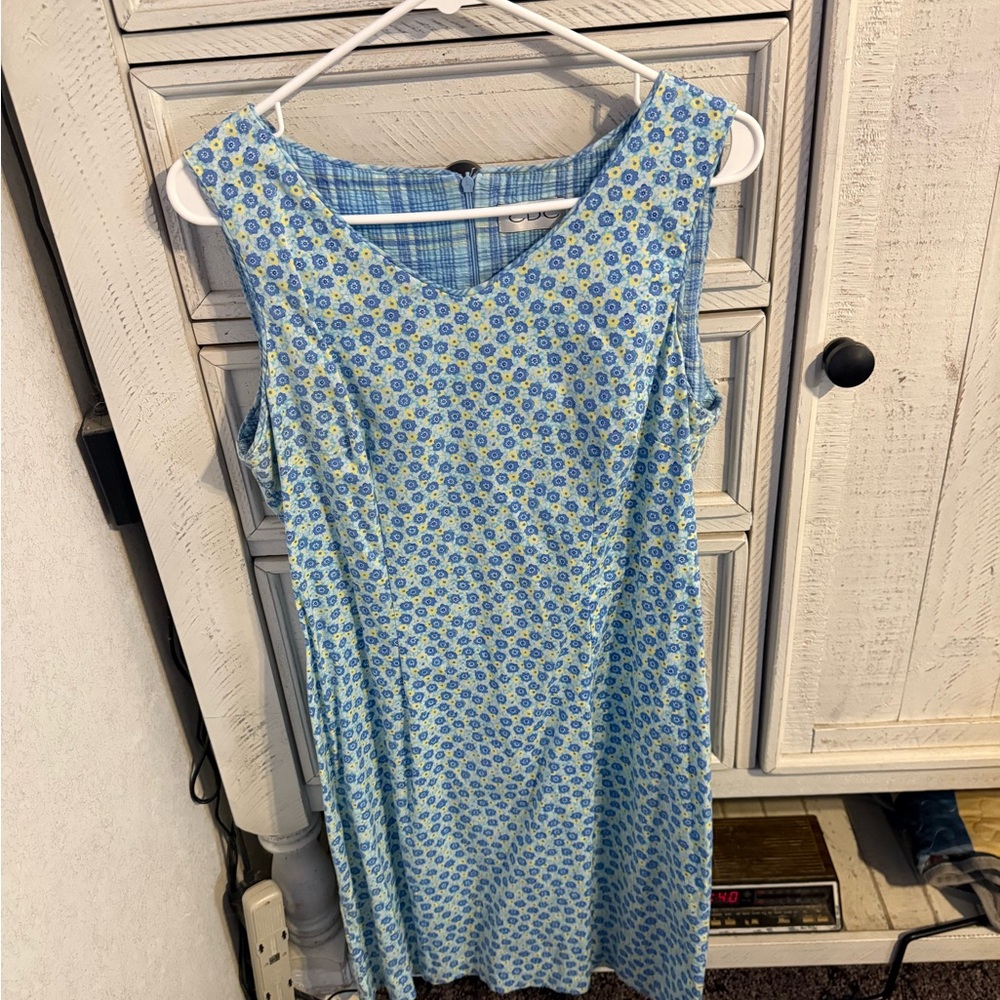 CDC Blue Floral Midi Dress